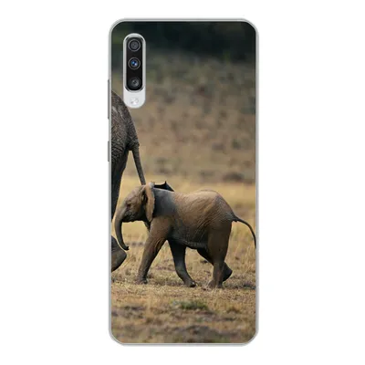 Produktbild von MuchoWow® Handyhülle Schutzhülle Hülle für Samsung Galaxy A70 Elefant - Tiere - Savanne - Natur Silikon Softcase Handy Hülle - Schutzhaube