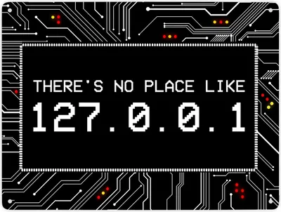 Produktbild von There's no place like 127.0.0.1 Metallschild XXL
