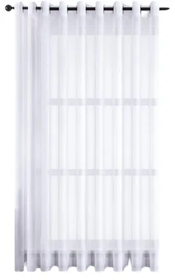 Immagine prodotto di Tenda trasparente in voile con occhielli 225x300 cm effetto lino, bianca