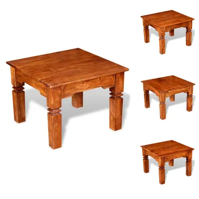Produktbild von vidaXL Couchtisch Massivholz 60x60x45 cm - Couchtische