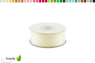 Produktbild von Satinband 3mm x 91m Rolle, Farbe:004 creme (ecru)