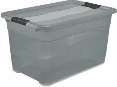 Produktbild von keeeper Aufbewahrungsbox "cornelia" 52 Liter crystal-grey transparent