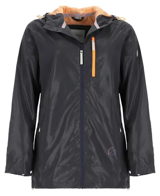 Produktbild von Coastguard Damen Jacke reflektierend mit verstellbarer Kapuze - Outdoor-Jacke mit Reißverschluss-Taschen in Dunkelblau Größe 50