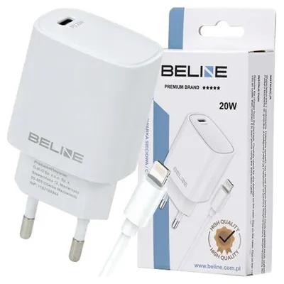 Obrázok produktu pre Beline Ład. Siete. 1X Usb-C 20W + Lightning Kábel Biely Pd3.0 Blncw20L