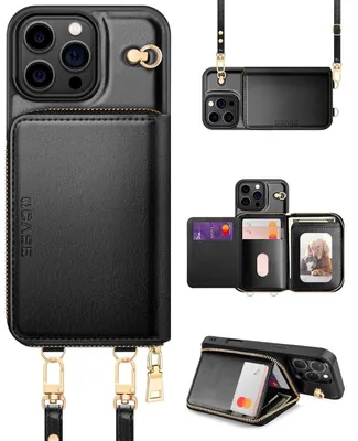 Image de Étui portefeuille pour iPhone 16 Pro - Noir