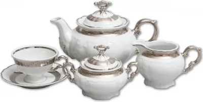 Produktbild von Thun 1794 Marie Louise, Teeservice, Platin, tschechisches Porzellan, Thun, 15 d.
