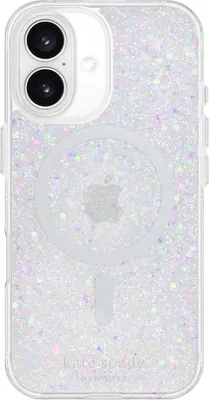 Produktbild von Kate Spade, iPhone 16 MagSafe Hülle Chunky Glitter Design Stoßfest, Transparent