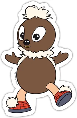 Produktbild von Spreadshirt Sandmännchen Und Seine Freunde Pittiplatsch Sticker Aufkleber, 10 x 10 cm, Mattweiß