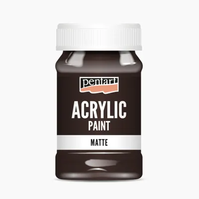 Obrázek produktu pro PENTART Akrylová barva matná, 100 ml, tmavě hnědá
