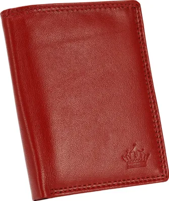 Produktbild von Geldbörse Herren Portemonnaie Echt Leder Börse Hochformat Geldbeutel Rot RFID-Schutz MANZA®