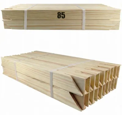 Zdjęcie produktu dla Listwy do ramek na płótno 85 cm, zestaw 20 sztuk, profil 20 x 35 mm – drewniane ramki 3D do płótna, drewno sosnowe