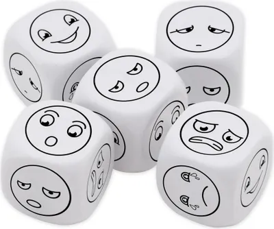 Produktbild von TimeTEX Würfel-Set Emotionen "6 Gesichter", 5-tlg.