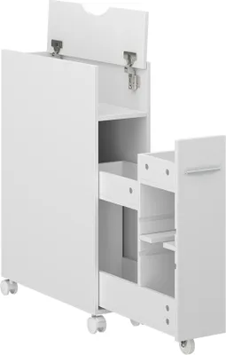 Produktbild von Vicco Toaletní skříňka Niva, 18 x 71.3 cm S výsuvnou přihrádkou, Bílá