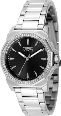Obrázok produktu pre Invicta Speedway 49111 Dámske Hodinky - Quartz Hnací Mechanizmus - Nerezová Oceľ s Čiernym Ciferníkom - 34 mm