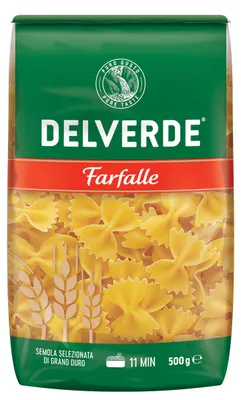 Image de Delverde Farfalle pâtes papillon à la semoule de blé dur 500g