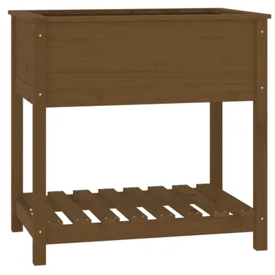 Produktbild von vidaXL Pflanzkübel mit Ablage Honigbraun 82,5x54x81 cm Kiefernholz