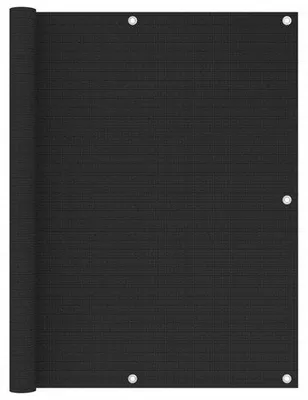 Immagine prodotto di Copertura per balcone - 120 x 400 cm - Nero - HDPE - Protezione della privacy - 160 g/m² - Resistente ai raggi UV e alla muffa - Resistente al vento e all'acqua - 12 m di filo di fissaggio inclusi - Copertura per balcone