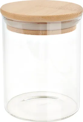 Produktbild von VBS Vorratsglas Bomo mit Bambusdeckel 400 ml 8 cm Durchmesser 10 cm Höhe