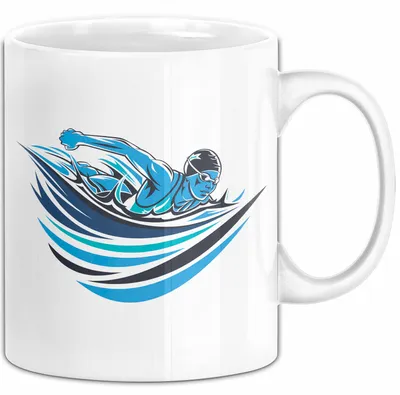Produktbild von Schwimm Enthusiast Tasse Geschenkidee für Poolliebhaber (Weiß)