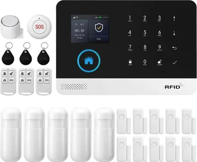 Image de Système d'alarme intelligent pour maison, porte de sécurité, détecteur de mouvement, kit WiFi 4G F, prise UE