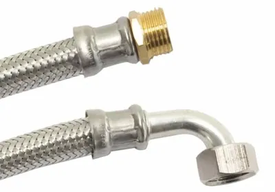 Immagine prodotto di Tubo Flessibile Inox 1/2", DN13, Acciaio, DVGW, 1500mm