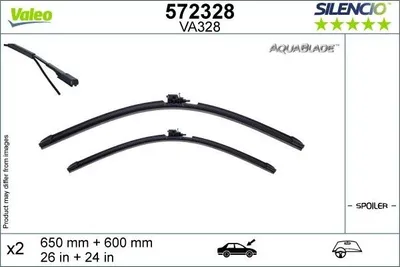Produktbild von VALEO SILENCIO Scheibenwischer Wischblatt Vorne passend für MERCEDES-BENZ Sprinter 3,5-T Kastenwagen (907, 910) Rahmenlos