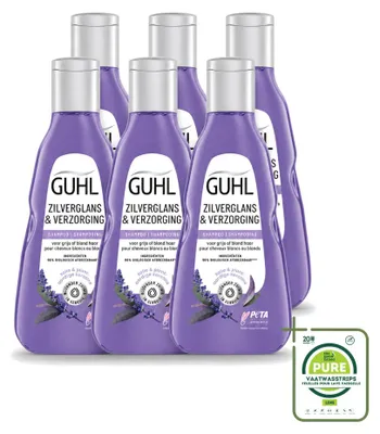 Obrázek produktu pro 6 kusů šamponu Guhl Silberglanz & Pflege, objem 250 ml, velkopackové balení