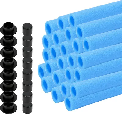 Produktbild von Fiqops Trampolin Schaumstoff 16x Schaumstoffrohre 92 cm Stangenschutz Schaumstoffrolle für Trampolin Netzpfosten