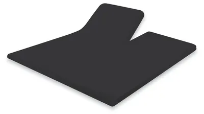 Produktbild von Eleganzzz Split-Topper-Spannbetttuch Perkal – Anthrazit  – 160x200  – 2-teilig für Doppelbett-Topper