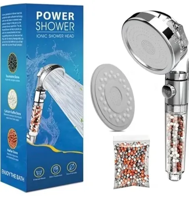 Produktbild von Duschkopf Handbrause Wassersparend mit Druckerhöhung für mehr Wasserdruck