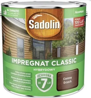 Obrázok produktu pre Sadolin Impregnát Classic Hybrid 7 Rokov Tmavý Orešek 0,75 L – 5 Ks.owc0.7