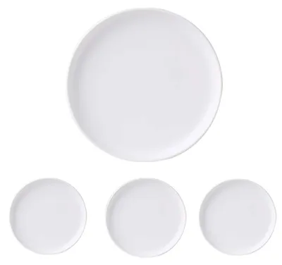 Keramik-Dessertteller matt 15 cm, 4er Set weiß