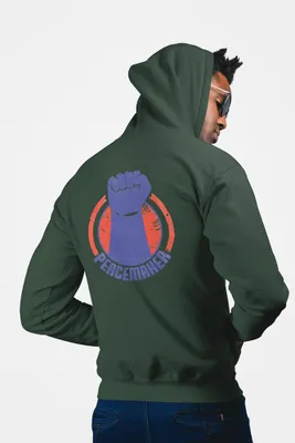 Produktbild von D&B Unisex Hoodie ZIPMO00087 Peacemaker Waldgrün-Größe S