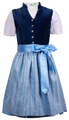 Produktbild von Kinderdirndl Ella mit Bluse blau 134