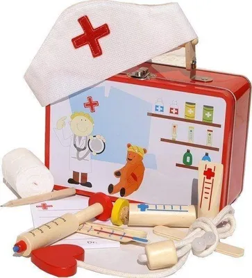 Produktbild von Simply Arztkoffer Holzspielzeug im Metallkoffer für Kinder