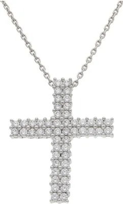 Produktbild von JuwelmaLux Anhänger 925/000 Sterling Silber Kreuz mit synth. Zirkonia JL30-02-3940