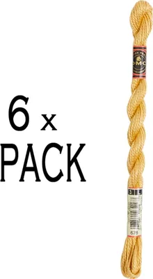 Immagine prodotto di 6x filato perline DMC misura 3, 15 m, 115A/3-676, PU