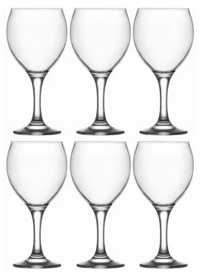 Obrázok produktu pre Sklenená misa, LAV, sklo, na víno, 365 ml, 75x177 mm, balenie 6 ks.