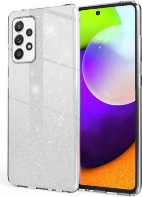 Obrázek produktu pro NALIA Glitter pouzdro na mobilní telefon pro Samsung Galaxy A52 5G / A52 / A52s 5G, kryt stříbrný