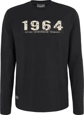 Produktbild von Übergrößen Longshirt Vintage Number beige AHORN SPORTSWEAR Schwarz 6XL