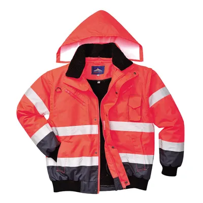 Produktbild von Portwest Warnschutz 3-in-1 Kontrast Pilotjacke Rot/Blau S