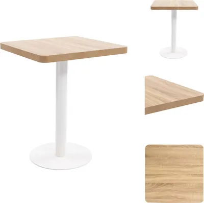 Obrázok produktu pre vidaXL Bistro stôl svetlohnedý 60x60 cm MDF - Jedálenské stoly