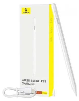Zdjęcie produktu dla Rysik Baseus do iPad / Pro / Air / Mini (2018 i nowsze) Smooth Writing 2 Stylus Writing 2 Overseas z kablem i ładowaniem indukcyjnym, biały