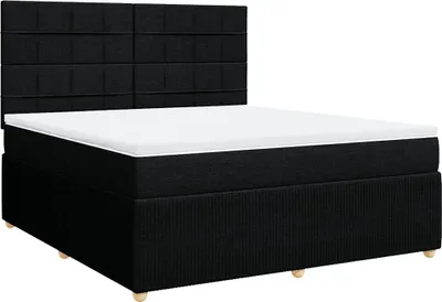 Produktbild von vidaXL Boxspringbett mit Matratze Schwarz 180x200 cm Stoff