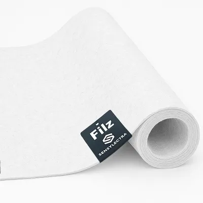 Image de Feutre en rouleau - Épaisseur : 2 mm - Feutre pour travaux manuels, projets créatifs et décoration - Blanc, dimensions : 300 x 30 cm