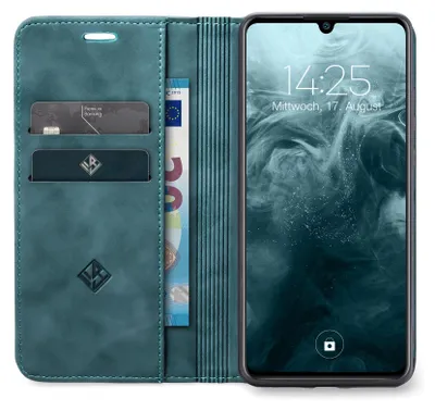 Produktbild von Handy Hülle für Samsung Galaxy A40 Klapphülle Bookcase Flip Cover Handy Tasche Etui Farbe: Petrol