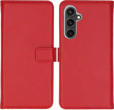 Produktbild von Selencia Echtleder Klapphülle Samsung Galaxy S23 FE - Rot
