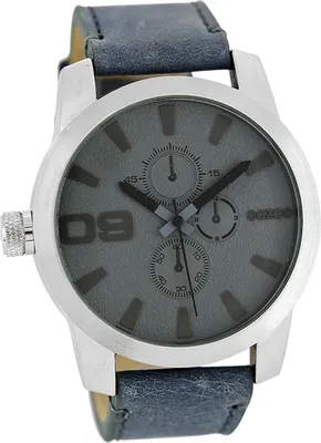 Produktbild von Oozoo Leder Herren Uhr Analog Quarzuhr Armband blau Timepieces D2UOC6101A