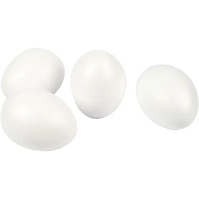 Produktbild von Styropor-Eier, H 10 cm, Weiß, Styropor, 25Stck.