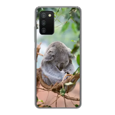 Produktbild von MuchoWow® Handyhülle Schutzhülle Hülle für Samsung Galaxy A03s Koala - Zweige - Kinder - Jungen - Mädchen Silikon Softcase Handy Hülle - Schutz